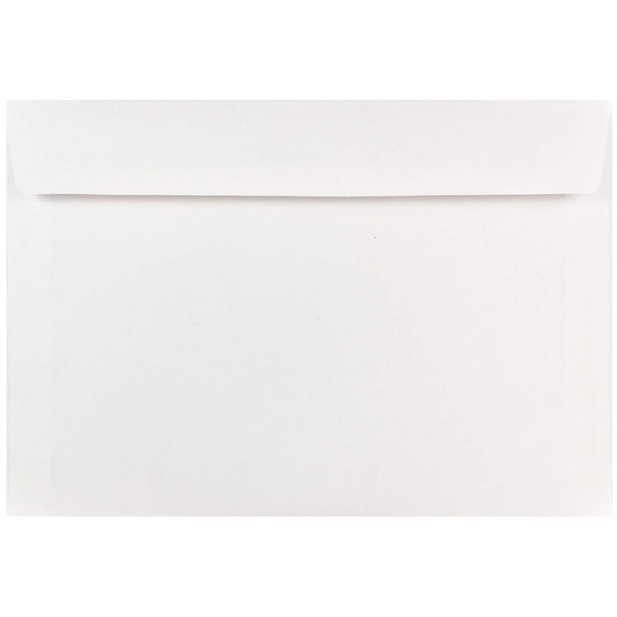 JAM Paper 7" x 10" White Booklet Commercial Envelopes, 50ct.